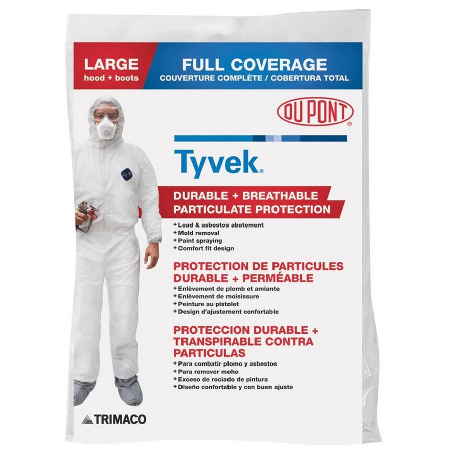 Large Hooded Tyvek Reusable Coverall