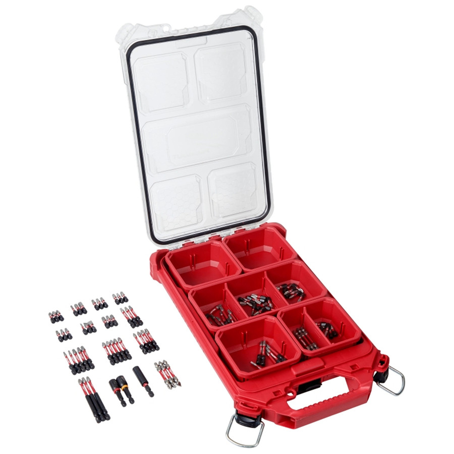 100 pc. Milwaukee SHOCKWAVE PACKOUT Impact Driver Screwgun Tip Set