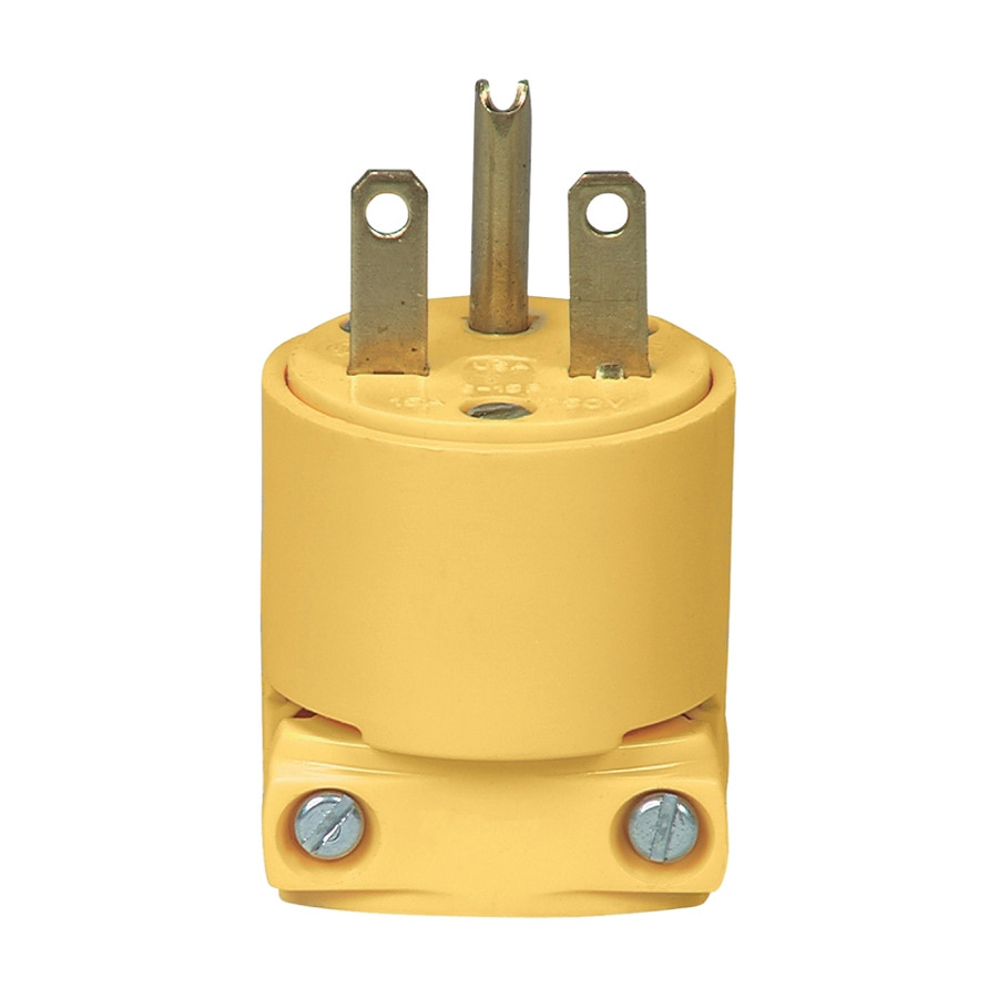 15A 250V 2-Pole NEMA 6-15 Male Plug End