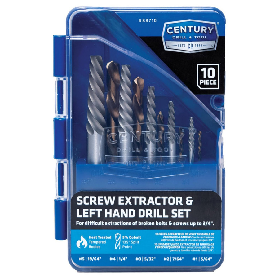 10 pc. Spiral Extractor and Drill Bit Set