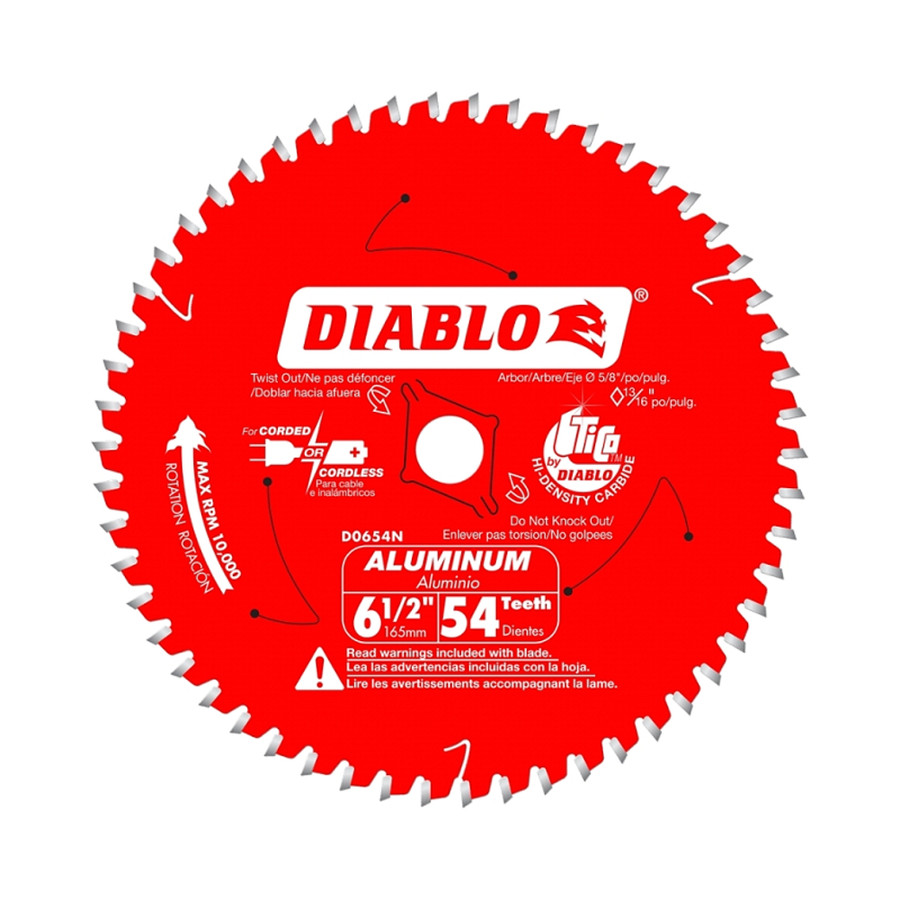 6-1/2" X 54 Tooth Aluminum Cutting Circular Saw Blade