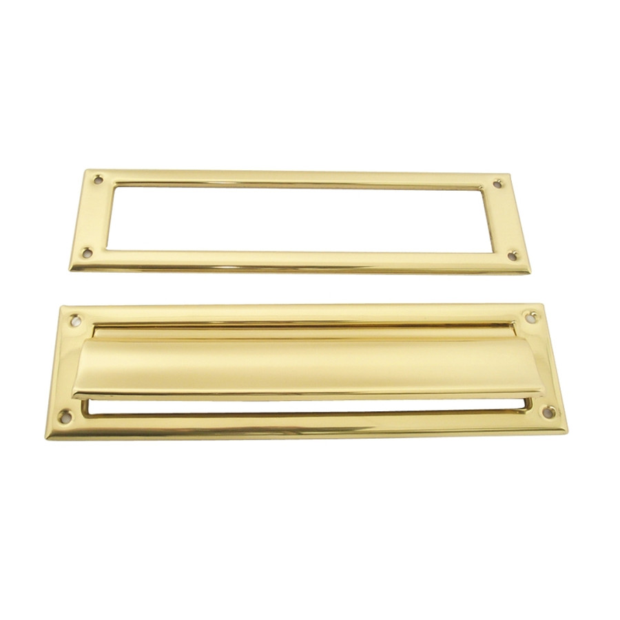 3-1/2" X 13" Solid-Brass Bright Finish Mail Slot