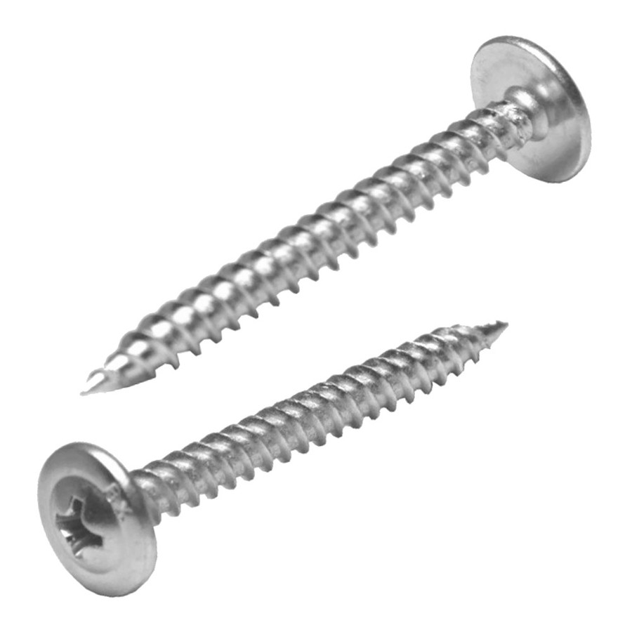 # 10 X 1" Stainless Steel Modified Truss Phillips Sharp Screws (Pack of 12)