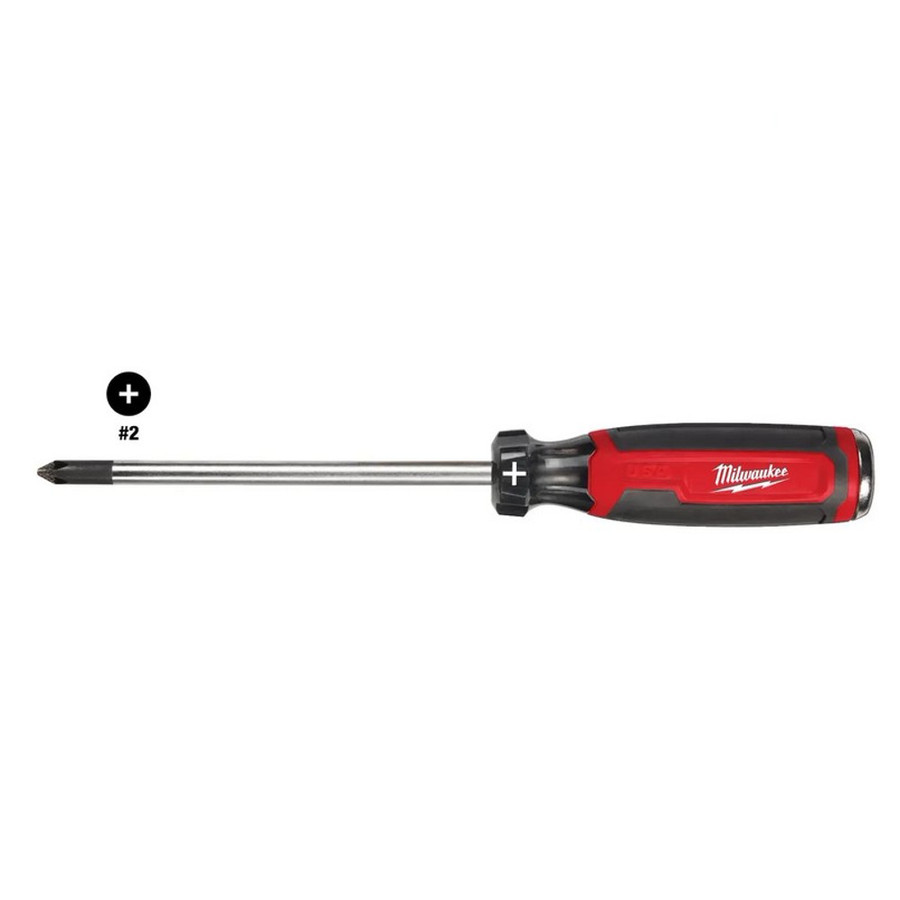 Milwaukee # 2 X 6" Phillips Cushion Grip Screwdriver