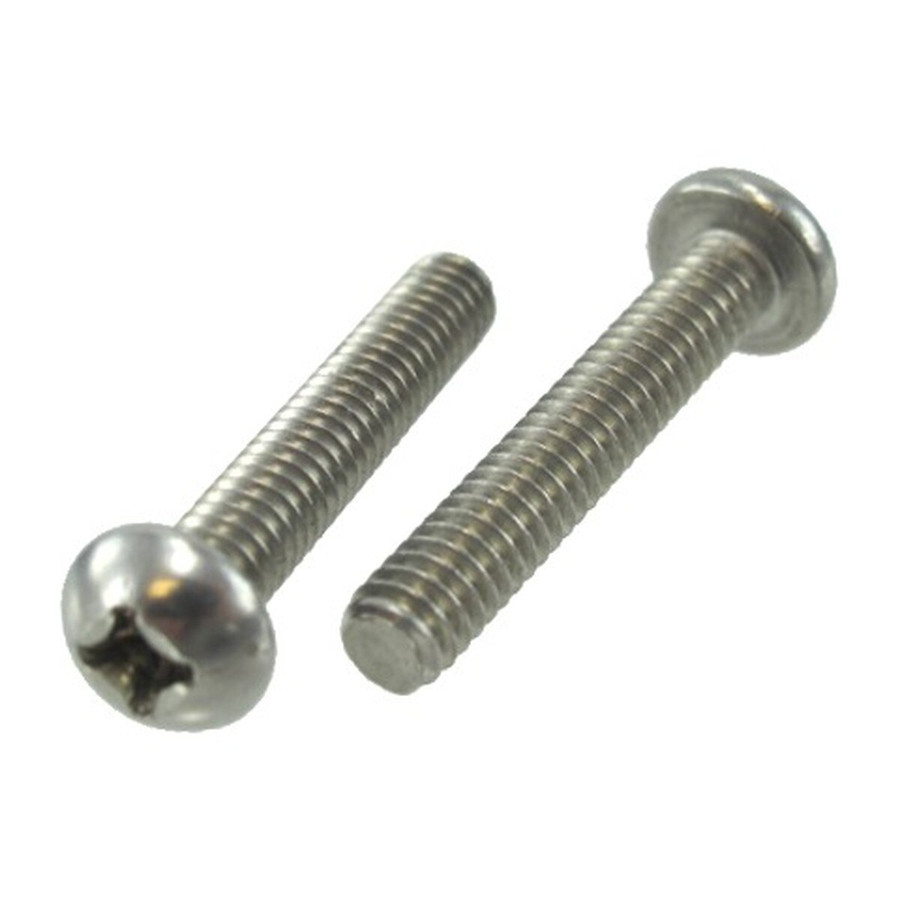 10/24 X 3/8" Stainless Steel Round Head Phillips Machine Screws (Box of 100)