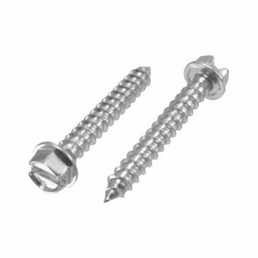 # 12 X 2" Stainless Steel Hex Head Phillips Sheet Metal Screws (Box of 100)