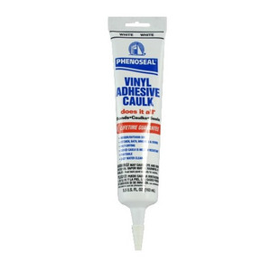 5.5 oz. White Phenoseal Vinyl Adhesive Caulk Squeeze Tube