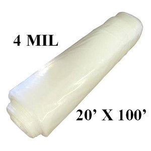 20' X 100' 4-Mil Clear Plastic Sheeting