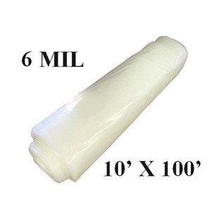 10' X 100' 6-Mil Clear Plastic Sheeting
