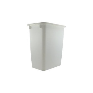 21 Quart White Wastebasket