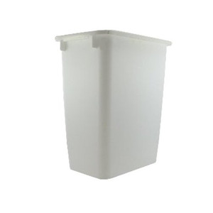 36 Quart White Wastebasket