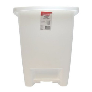 33 Quart White Step-On Pail