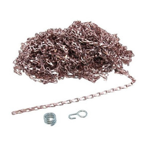# 8 X 100' Copper Plated Steel Sash Chain (Includes Hooks & Spirals)