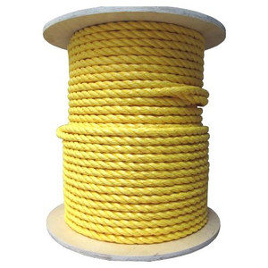 3/4" Yellow Poly Rope (Per ft.) - Safe Work Load 1,090 lbs