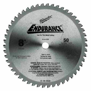 8" X 50 Tooth Milwaukee Thin Metal Cutting Circular Saw Blade