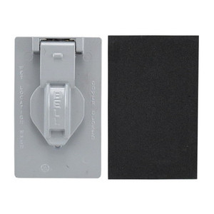 Outdoor 1-Gang Single Receptacle Vertical Cover