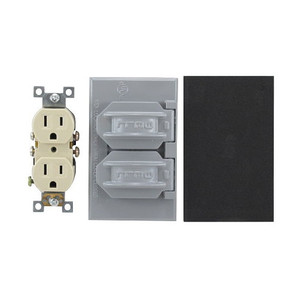 Outlet Box Cover w/ Receptacle