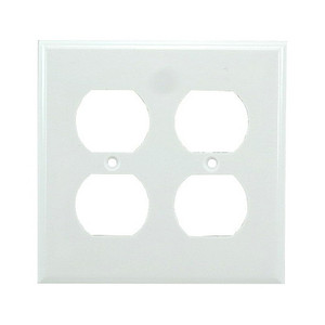 Double Outlet White Plate
