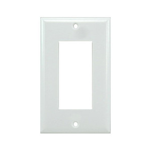 White Decora Single Plate