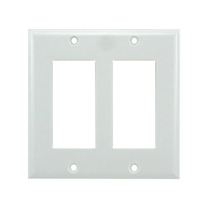 White Decora Double Plate