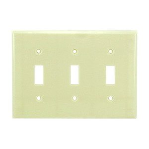 Ivory 3 Gang Toggle Plate
