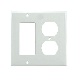 White Combo Decora / Duplex Plate