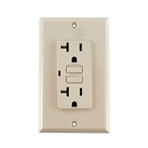 20 Amp Ivory GFI Duplex Outlet