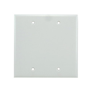 2-Gang Blank White Plate