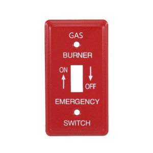 2-3/4" x 4-1/2" Gas Burner On/Off Cover Plate