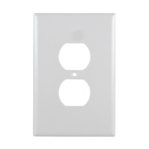 Jumbo White Duplex Plate