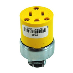 Yellow Grounded Female Plug