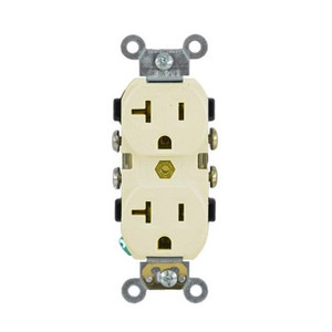 Ivory 20 Amp Duplex Receptacle