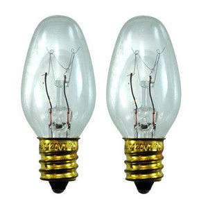 7 Watt Clear Night Light Bulbs (Pack of 2)