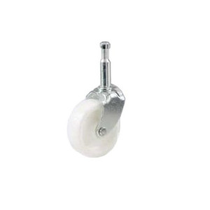 2" White Stem Casters (Pack of 2)