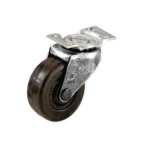 2" Rubber Wheel Plate Casters (Pack of 2)