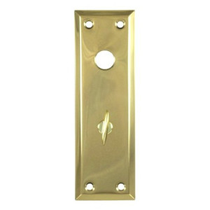 2-1/4" X 7" Escutcheon Plate w/ Knob Hole And Thumb Turner
