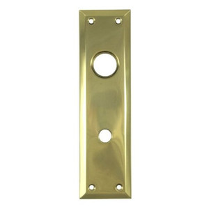 2-3/4" X 10" Solid Brass Escutcheon Plate w/ Knob Hole And Cylinder Hole