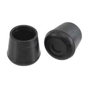 3/4" Black Rubber Leg Tips (Pack of 4)