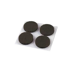 3/8" Medium Duty Round Brown Felt Pads (Pack of 75)