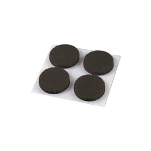 1/2" Medium Duty Round Brown Felt Pads (Pack of 12)