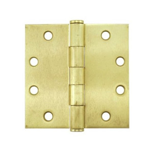 4-1/2" Brass Plated Butt Hinges - Sold By The Box 1-1/2 Pairs (3 Pieces)
