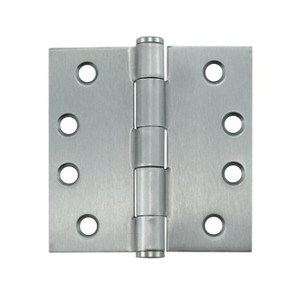 4" Dull Chrome Hinges - Sold By The Box 1-1/2 Pairs (3 Pieces)