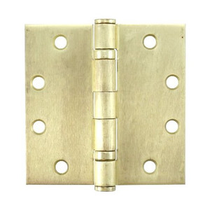 4-1/2" Ball Bearing Brass Plated Butt Hinges - Sold By The Box 1-1/2 Pairs (3 Pieces)
