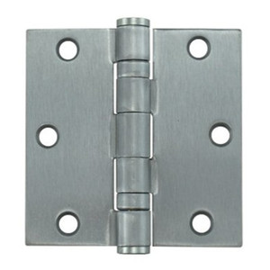 3-1/2" Dull Chrome Ball Bearing Butt Hinges - Sold By The Box 1-1/2 Pairs (3 Pieces)