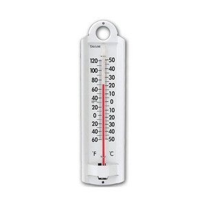 8-7/8" Aluminum Indoor/Outdoor Wall Thermometer