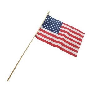 8" X 12" Cotton U.S.A. Stick Flag