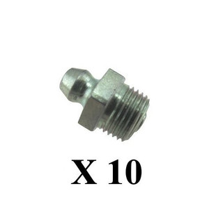 1/8" NPT Standard Grease Fittings (Pack of 10)