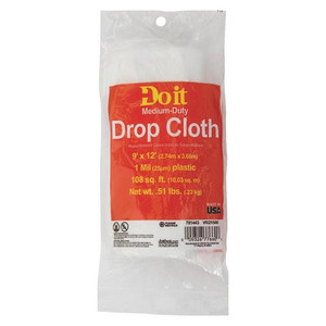 9' X 12' 1-Mil Light Duty Plastic Drop Cloth