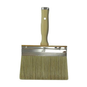 6" Stain N' Paint Polyester Bristle Paint Brush w/ Threaded Plastic Handle