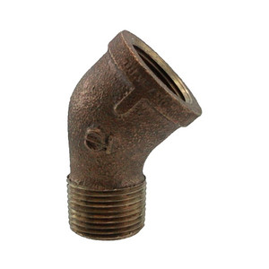 1/2" Brass Pipe 45 deg. Street Elbow